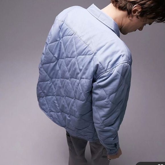 Topman Other - ASOS TOPMAN QUILTED OVERSHIRT IN BLUE SIZE XS